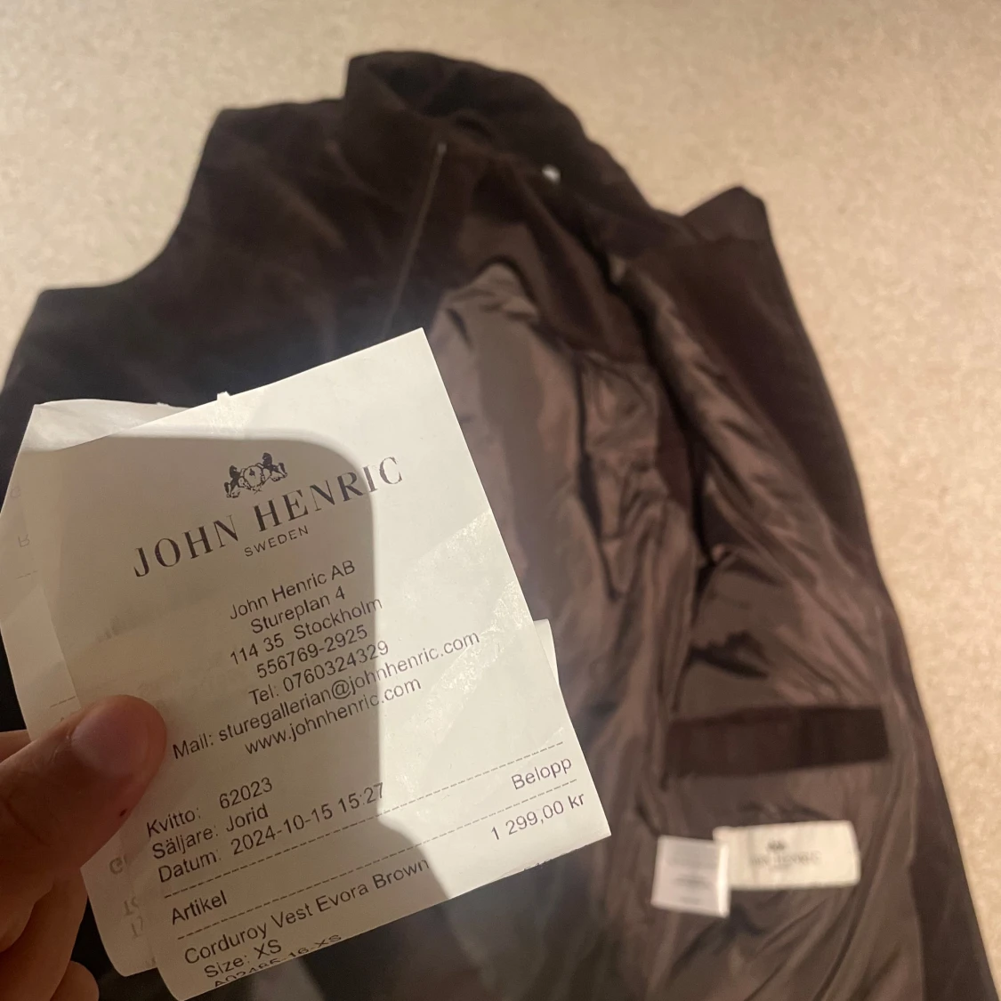 Brun manchesterväst från John Henric - 1