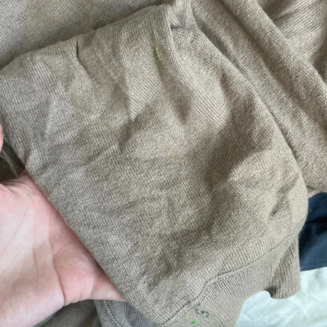 Beige hoodie i kashmirblandning H&M S - 4