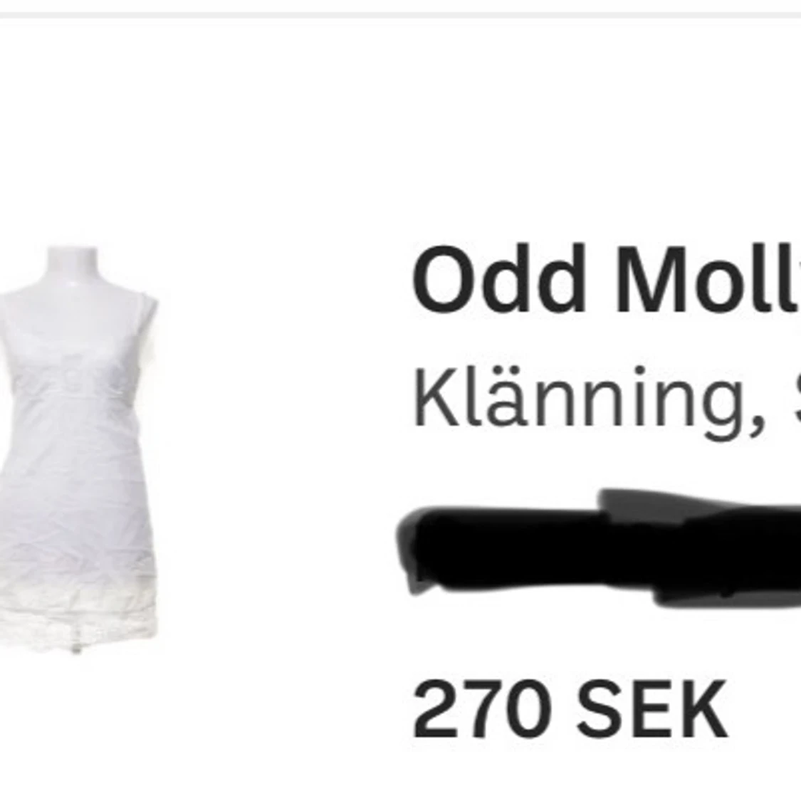 Vit Odd Molly sommarklänning i bomull - 3