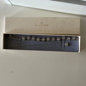 Lily and Rose Sofia Crystal Collection Set - Snyggt smyckeset från Lily and Rose med armband och halsband från Sofia Crystal kollektionen. Sofia-setet i crystal består av ett elegant armband och matchande halsband, båda i silver (rhodium)pläterad mässing med gnistrande Swarovski-kristaller.🥰 Smyckena är i nyskick och kommer i sin orginalförpackning‼️Nypris för armbandet är 999kr & halsbandet 349kr men säljer i set för 1100 kr.                   Längd halsband: 40-44cm Längd armband: 16-18.5cm