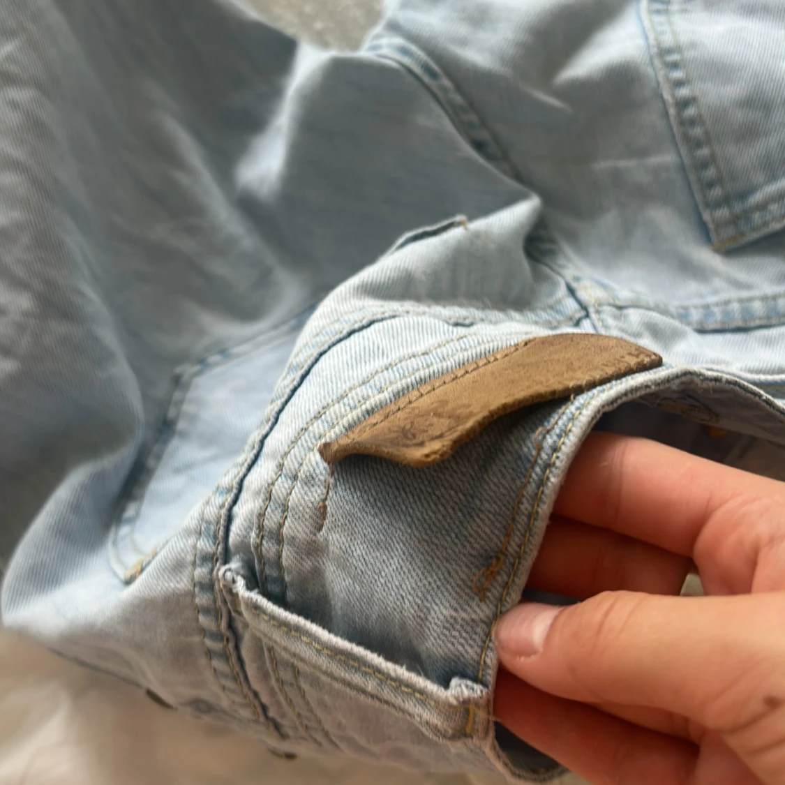 Ljusblåa lågmidjade  bootcut jeans - 3