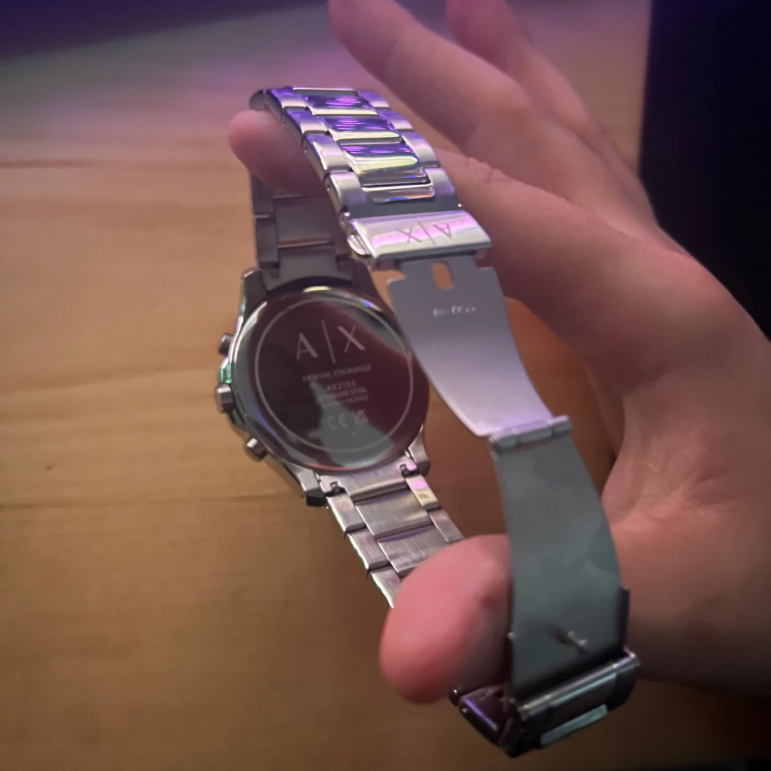 Armani Exchange silverfärgad klocka - 1