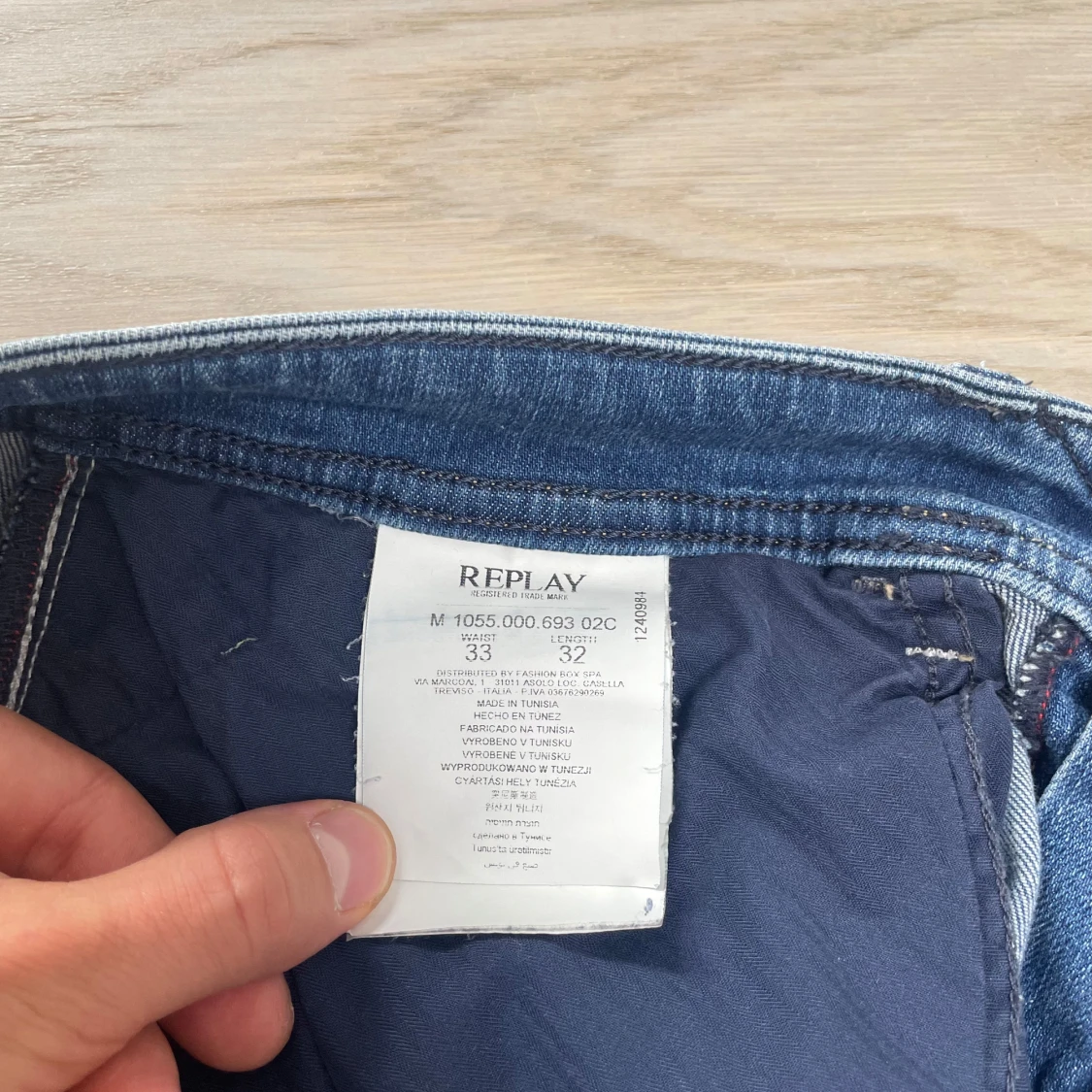 Blå Replay jeans straight / slim fit - 4