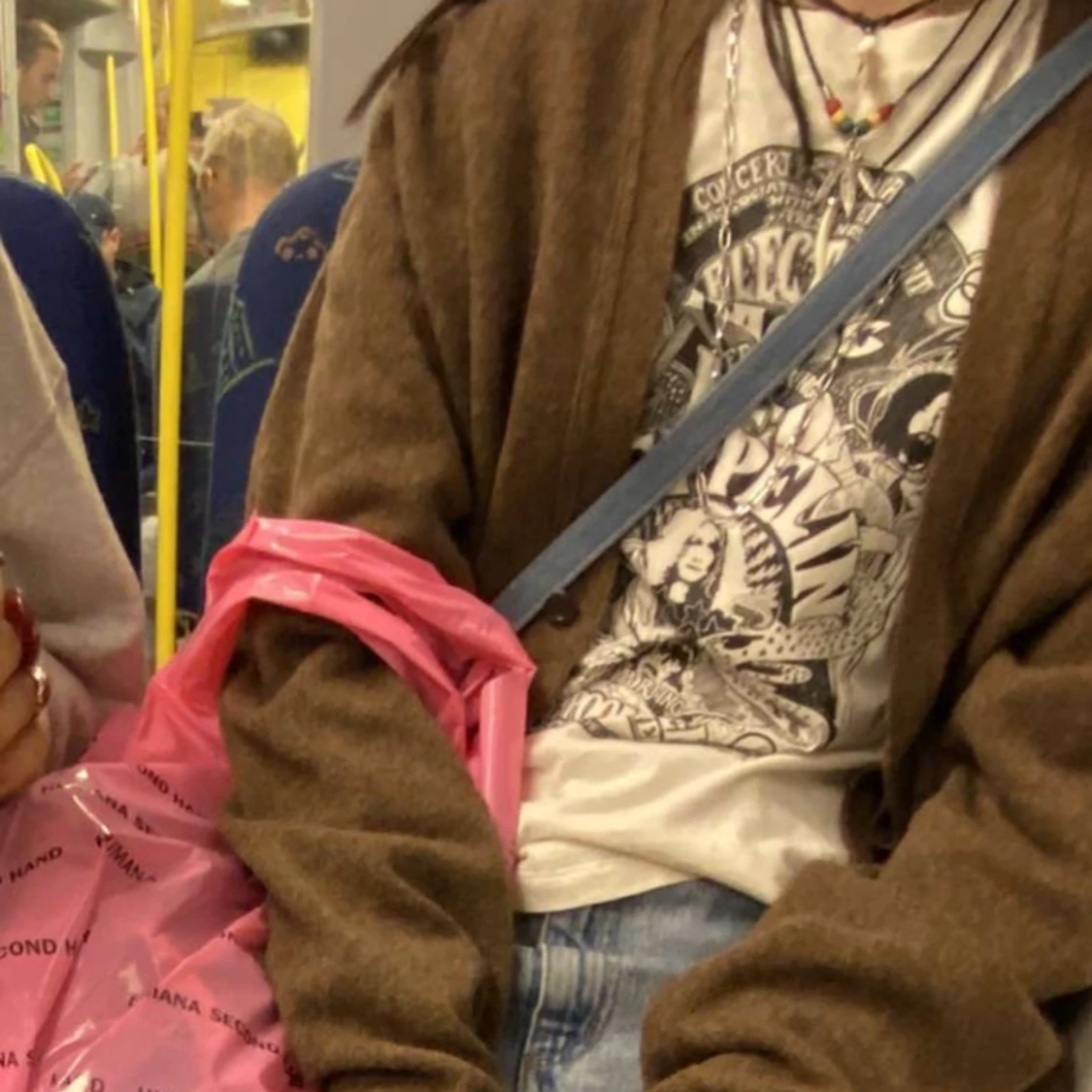 vintage brun stickad kofta - 3