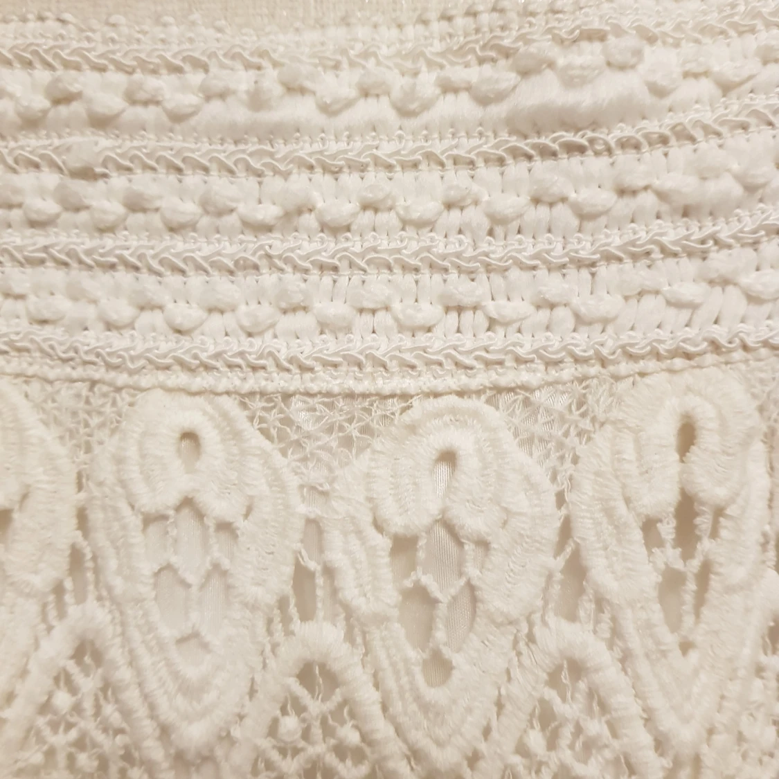 Vit spets kjol strl s/m 100% bomull - 1