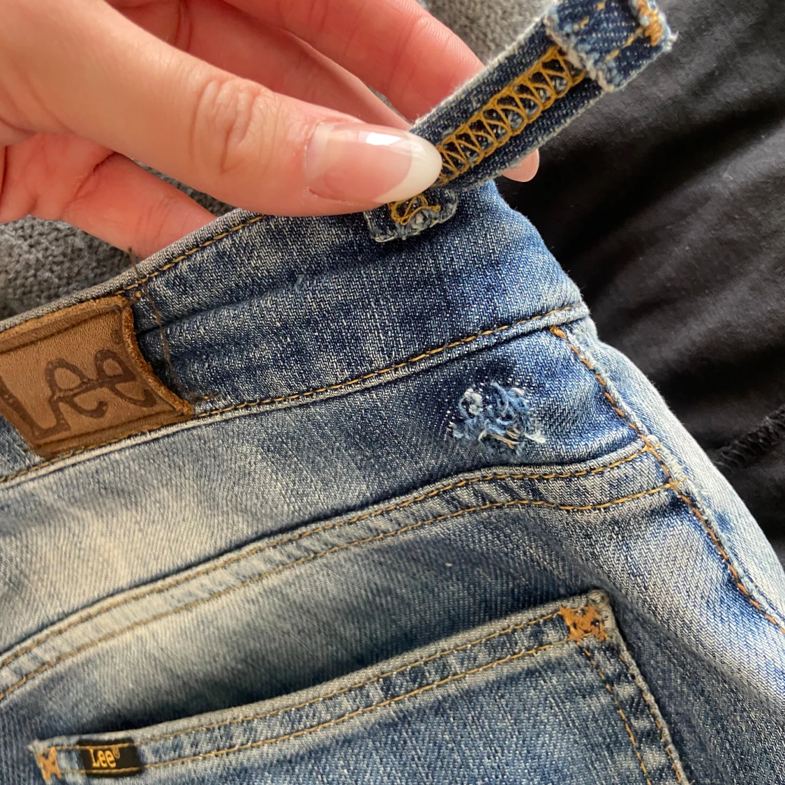 Blå bootcut jeans från Lee - 3