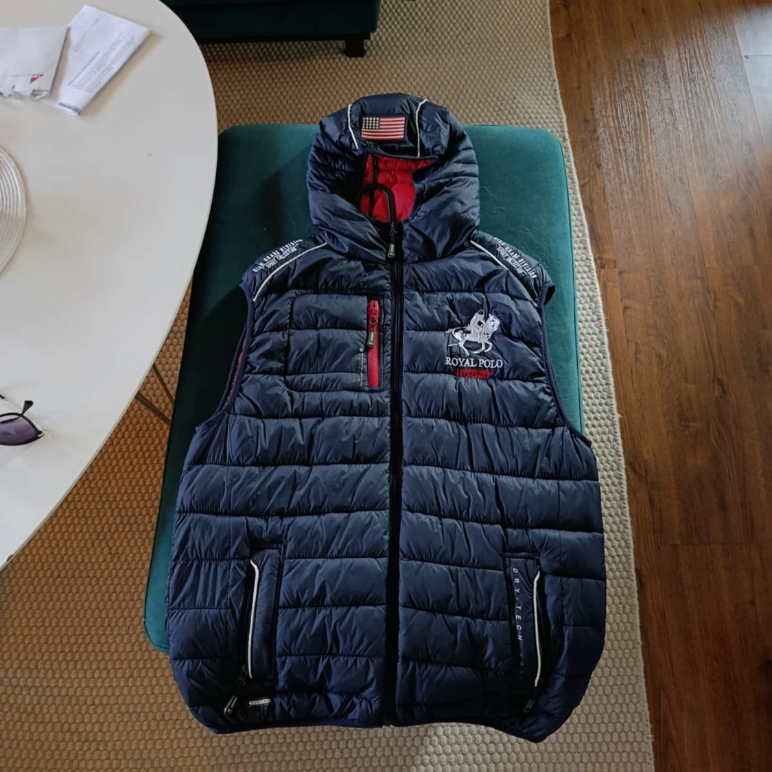 Blå dunväst Royal Polo Geographical Norway