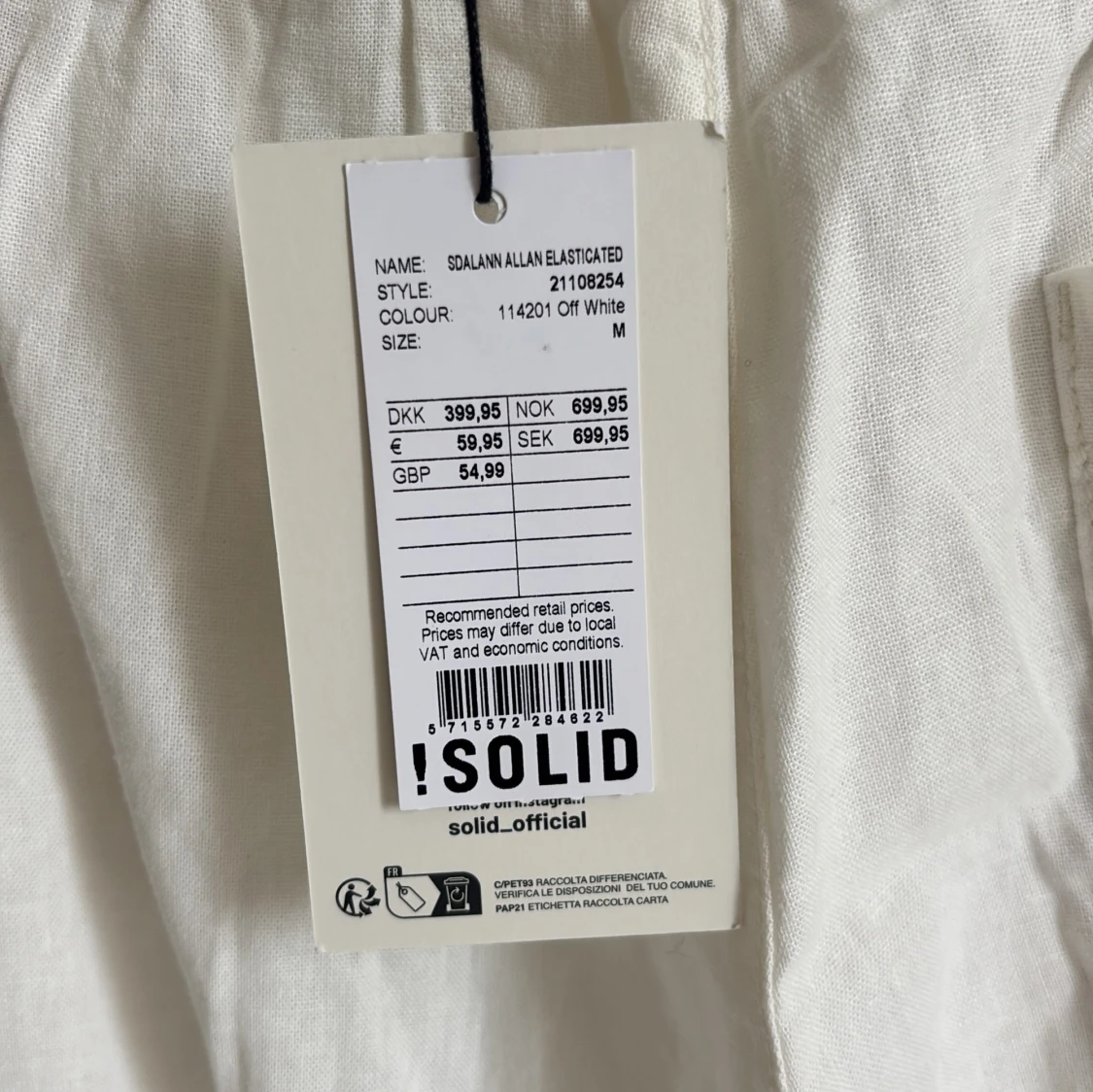 Vita linnebyxor från Solid - 2