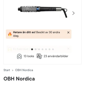 OBH Nordica värmeborste - Säljer en superbra värme borste från Björn Axén då den inte kommer till användning. Perfekt för att styla och ge volym till håret. Nypris 799