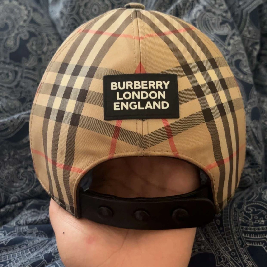 Burberry rutig keps beige M - 1