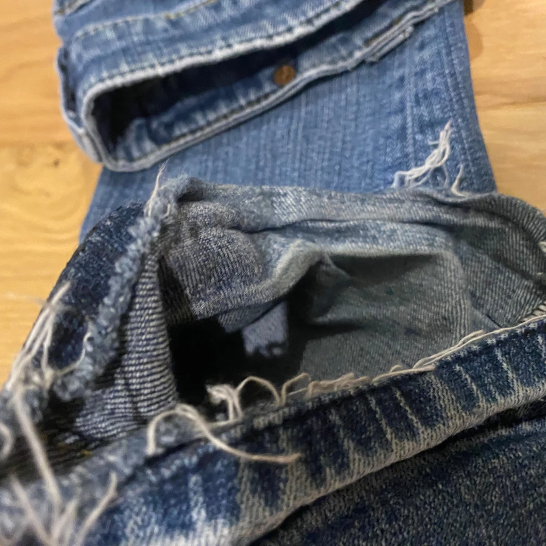 Blå bootcut jeans från missme  - 4