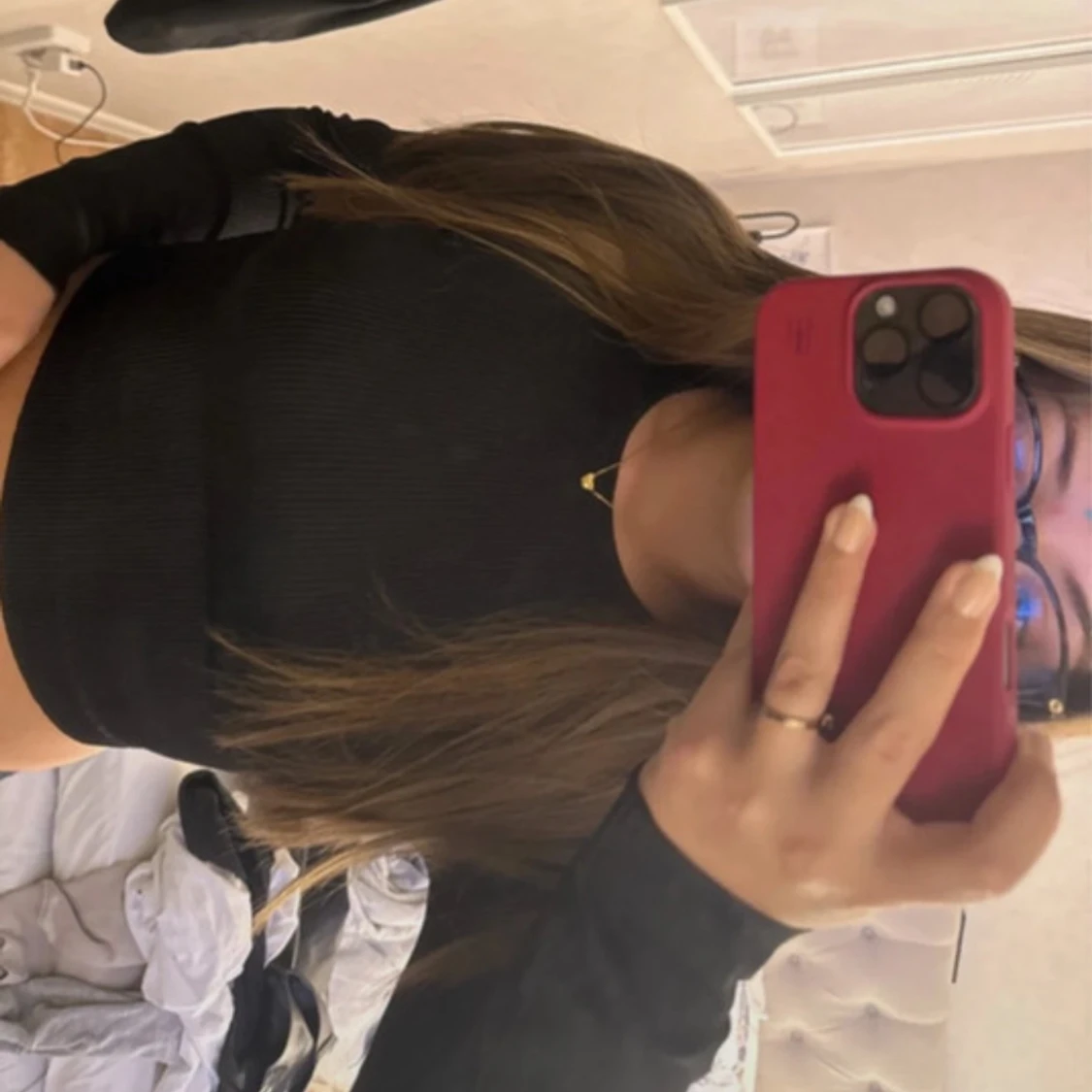 Svart ribbad croppad tröja Gina Tricot - 2