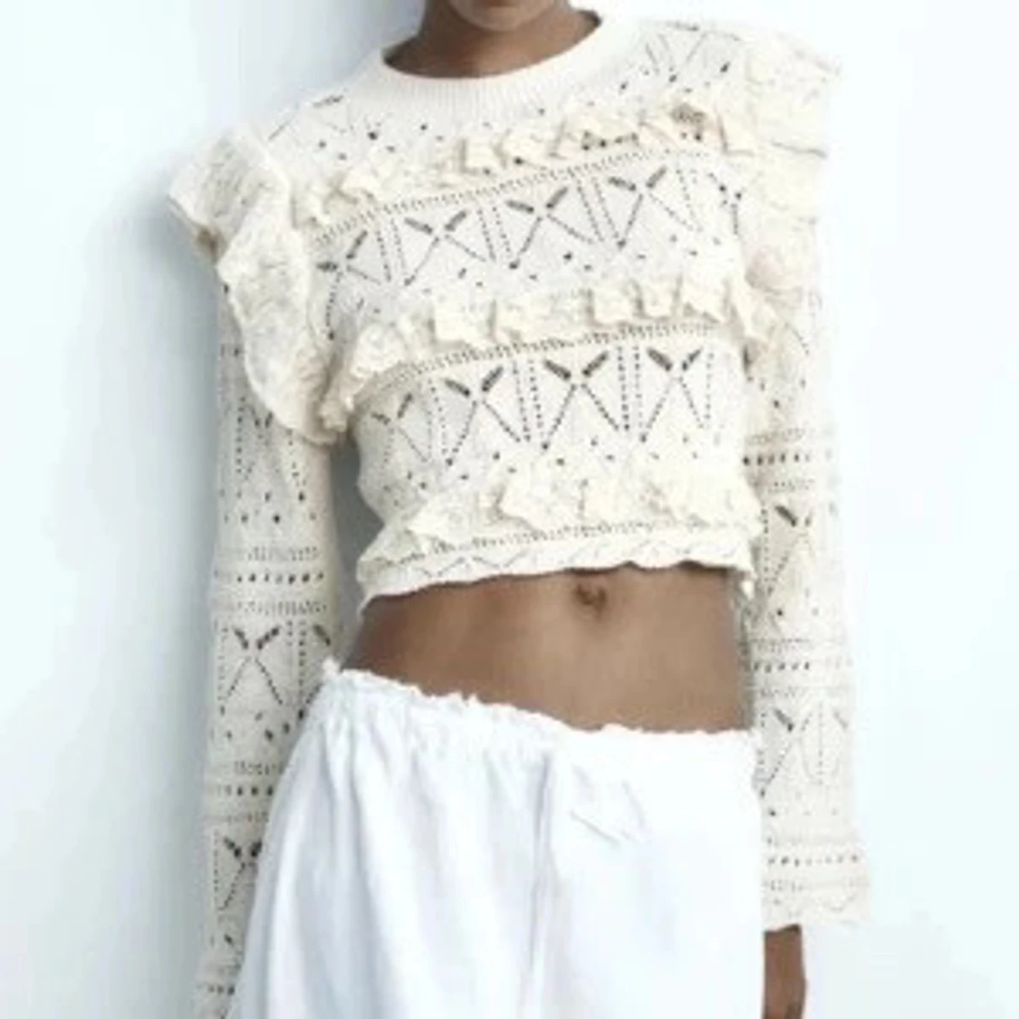 Stickad zara topp - 2