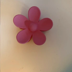 Hålämma i form av rosa blomma - Söt hårklämma formad som en blomma i matt rosa plast. Hårklämman har sex rundade blomblad och en mjuk, lekfull design som sticker ut i håret. Perfekt för dig som gillar unika och färgglada accessoarer.