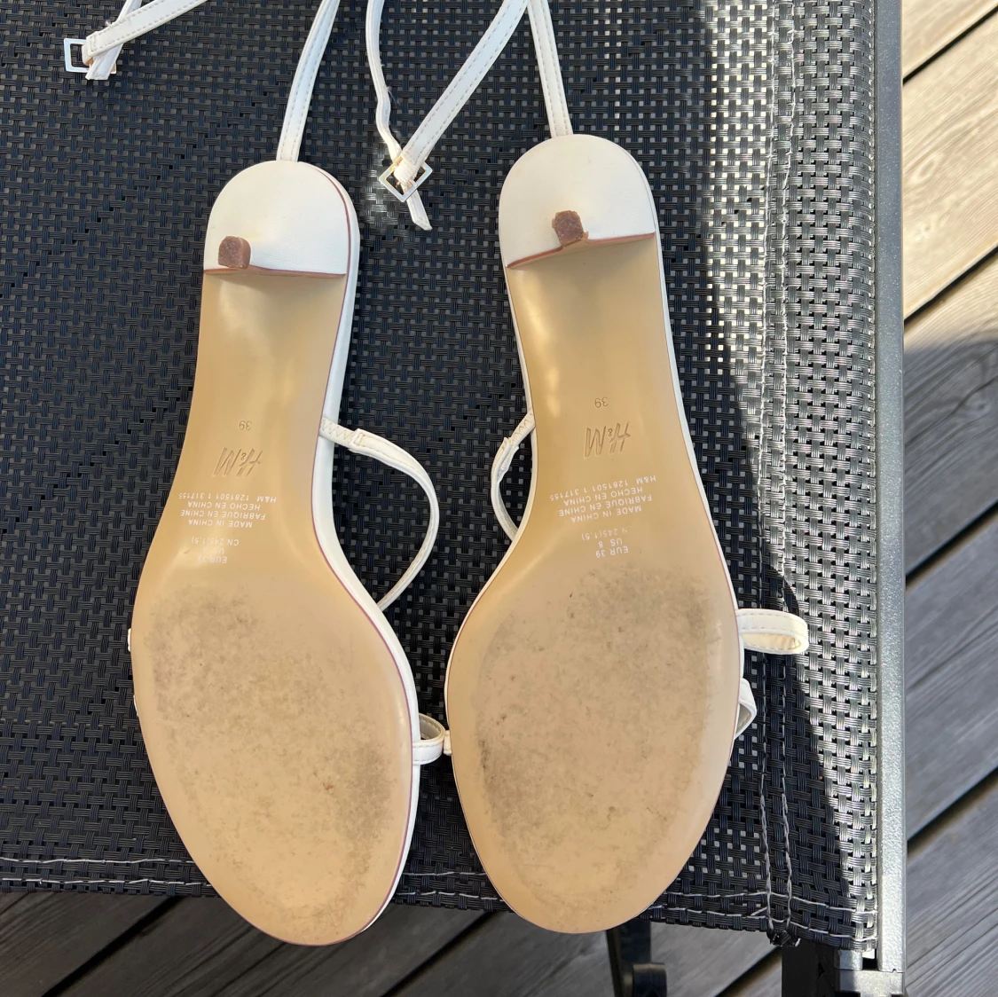 Krämvita sandaler från H&M - 3