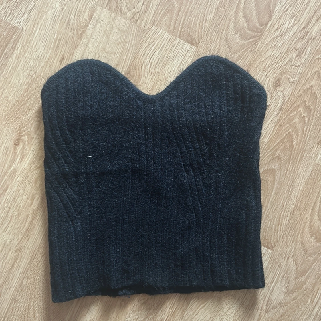 Svart ribbad tubtopp med bolerotopp - 1