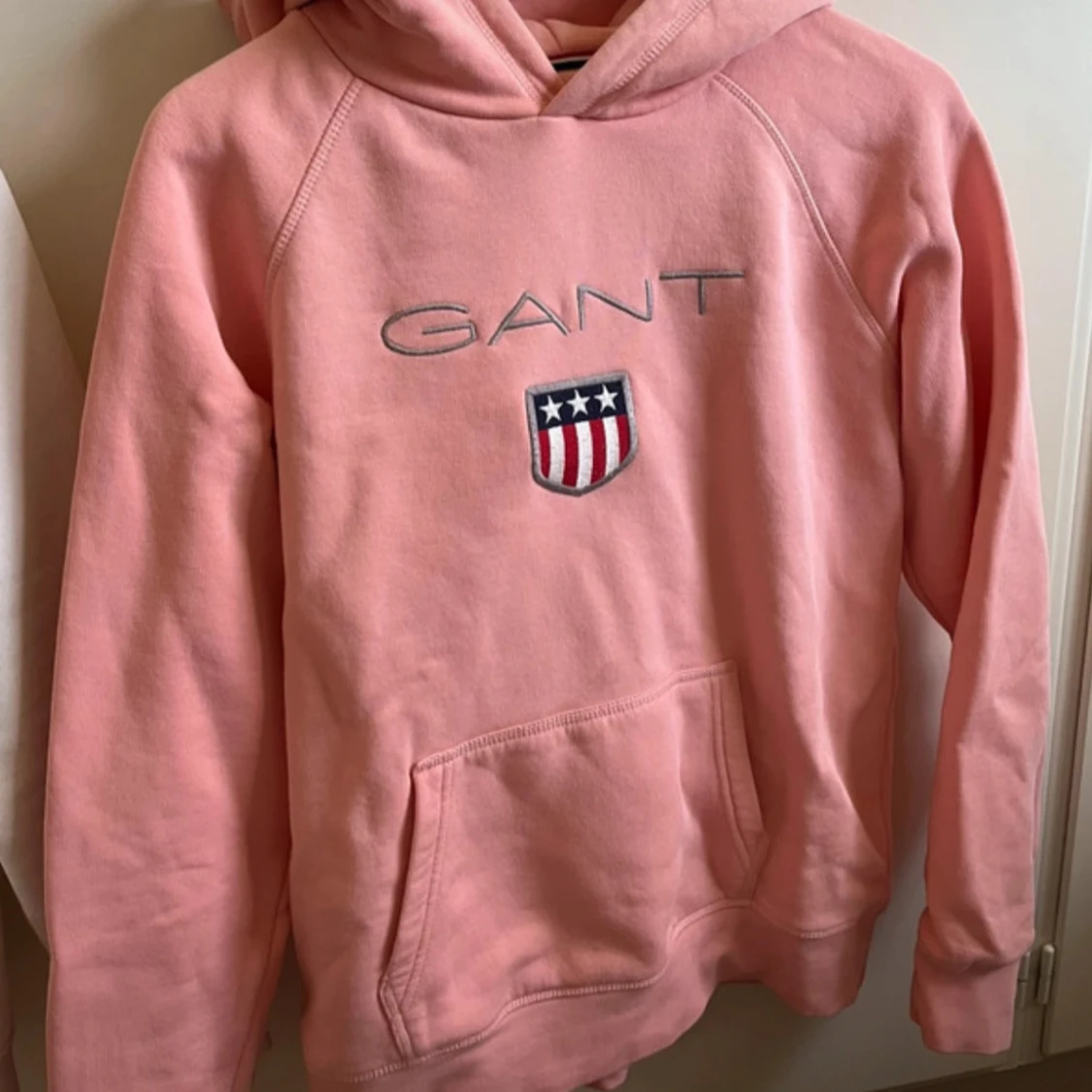 Rosa hoodie från GANT
