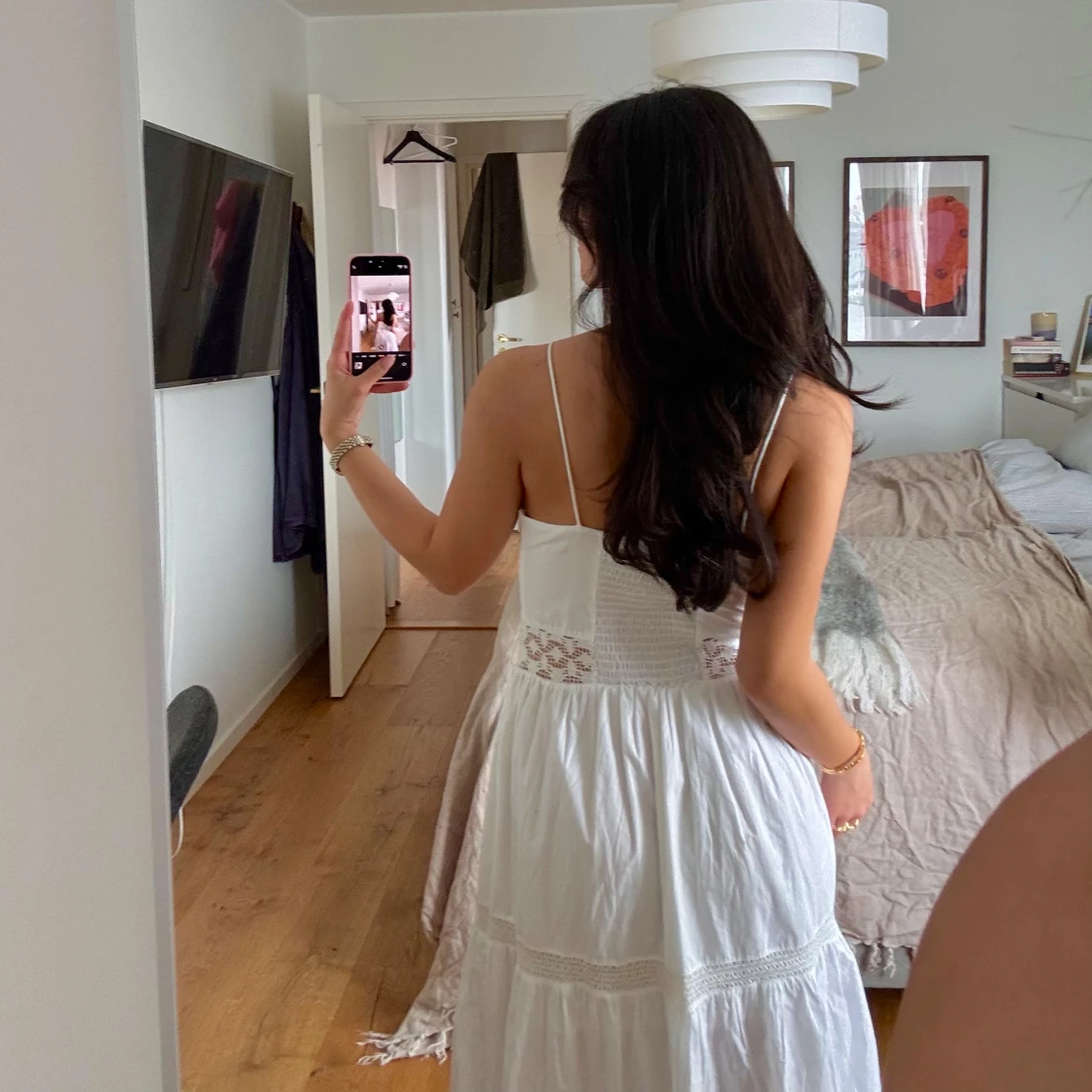 Vit maxiklänning från Zara - 3