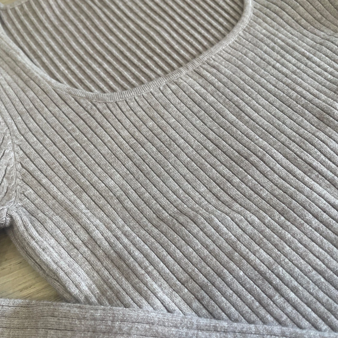 Beige ribbad långklänning från SHEIN - 2