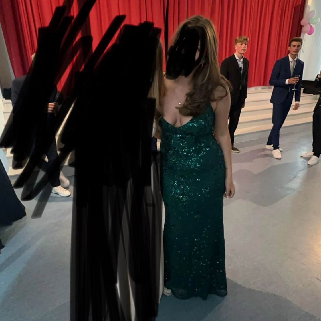 Mörkgrön balklänning