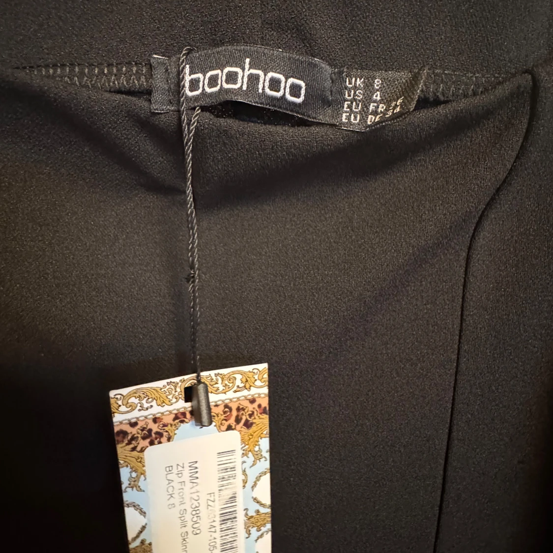 Svarta slim kostymbyxor Boohoo - 1