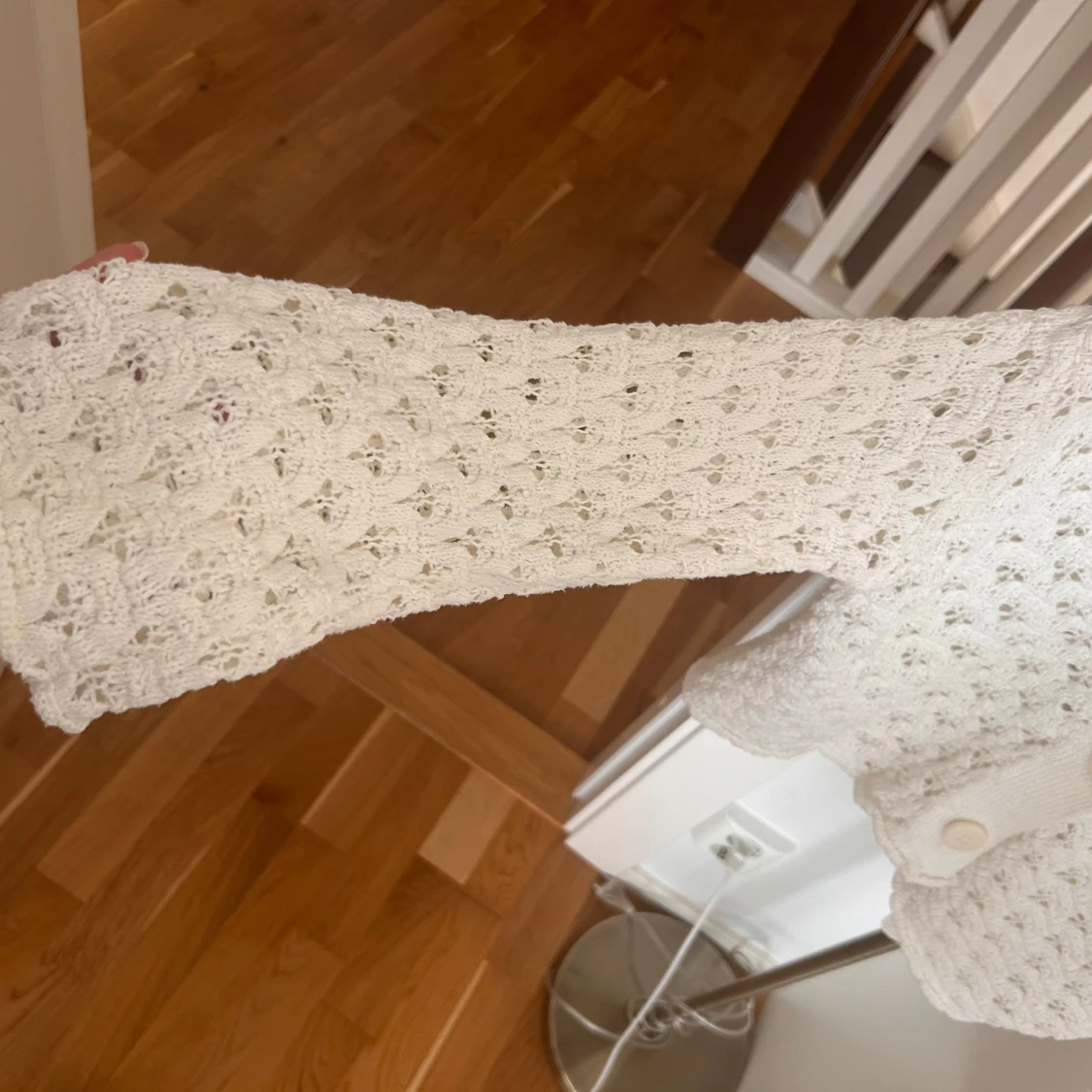 Vit stickad kofta från Zara - 3