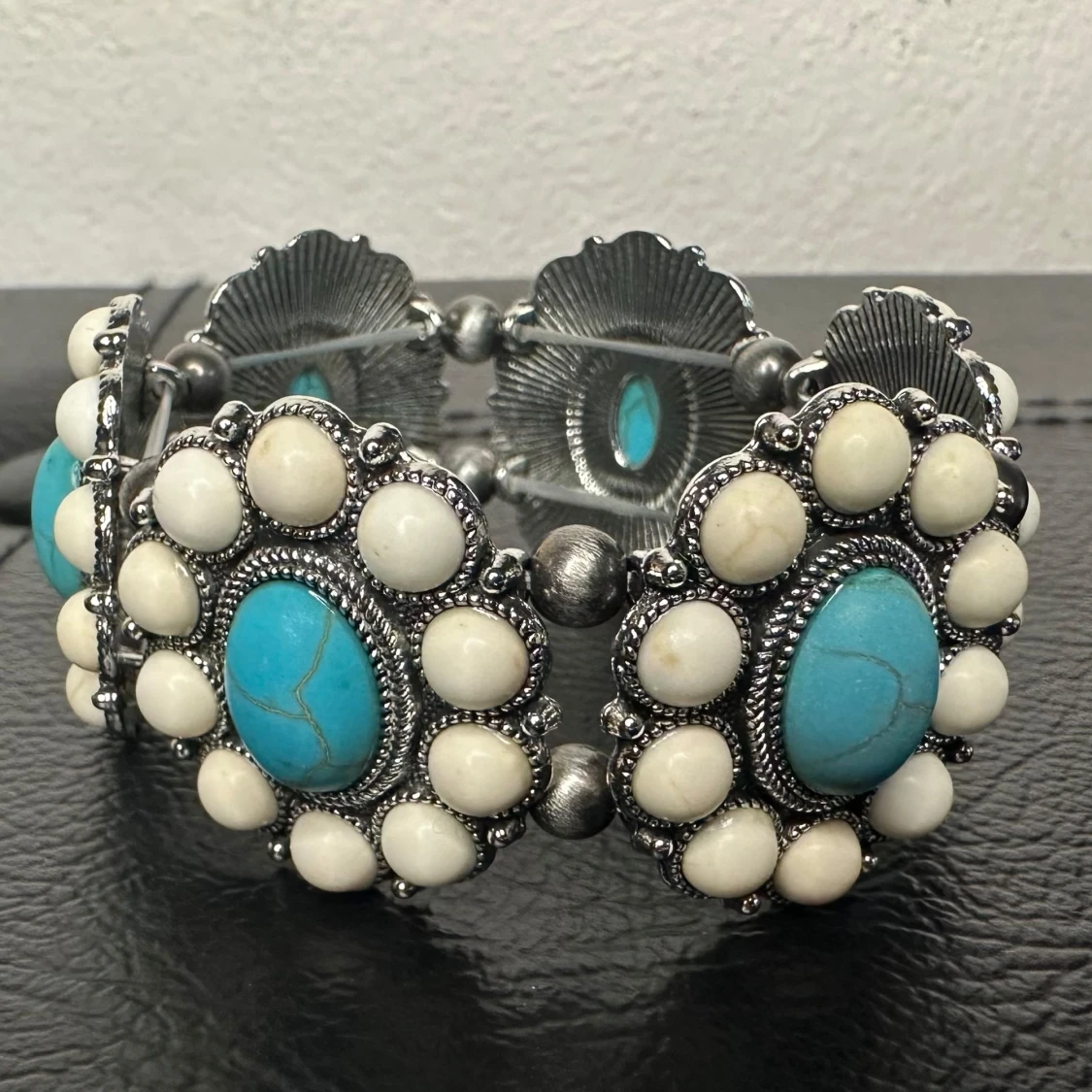 Boho armband med turkosa stenar - 1