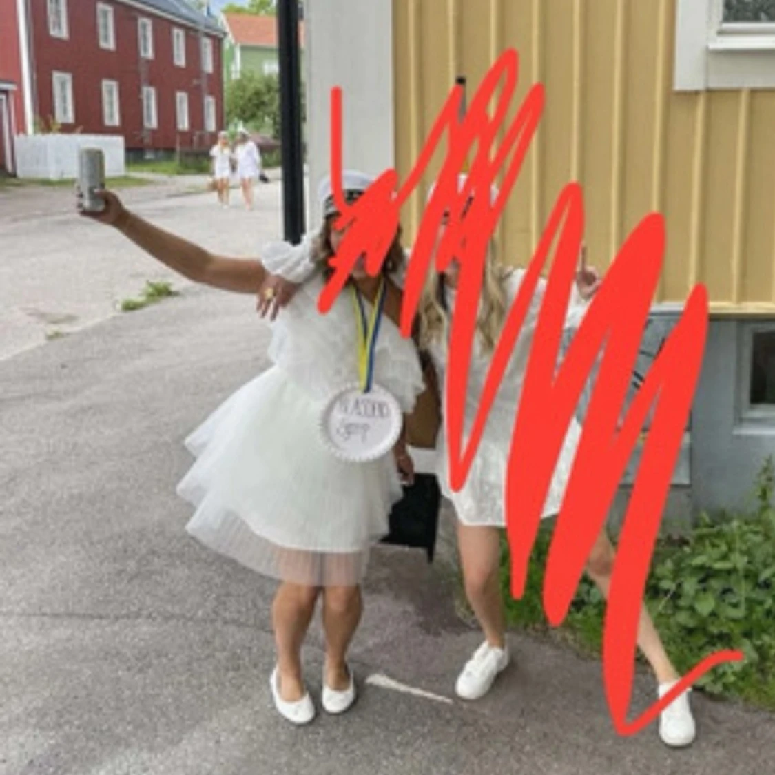 Vit studentklänning  - 1