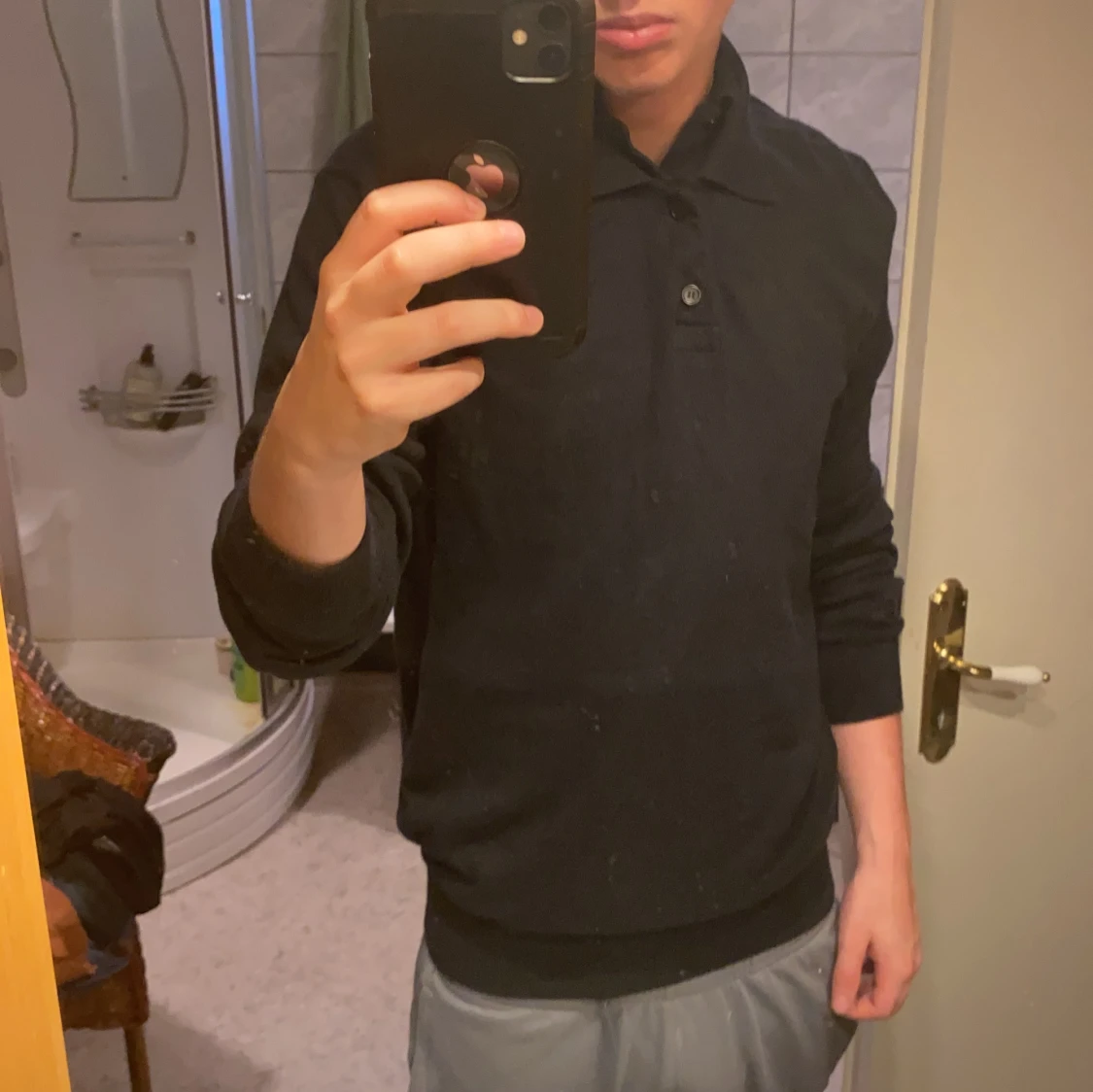 Svart pikétröja från A.P.C. - 2