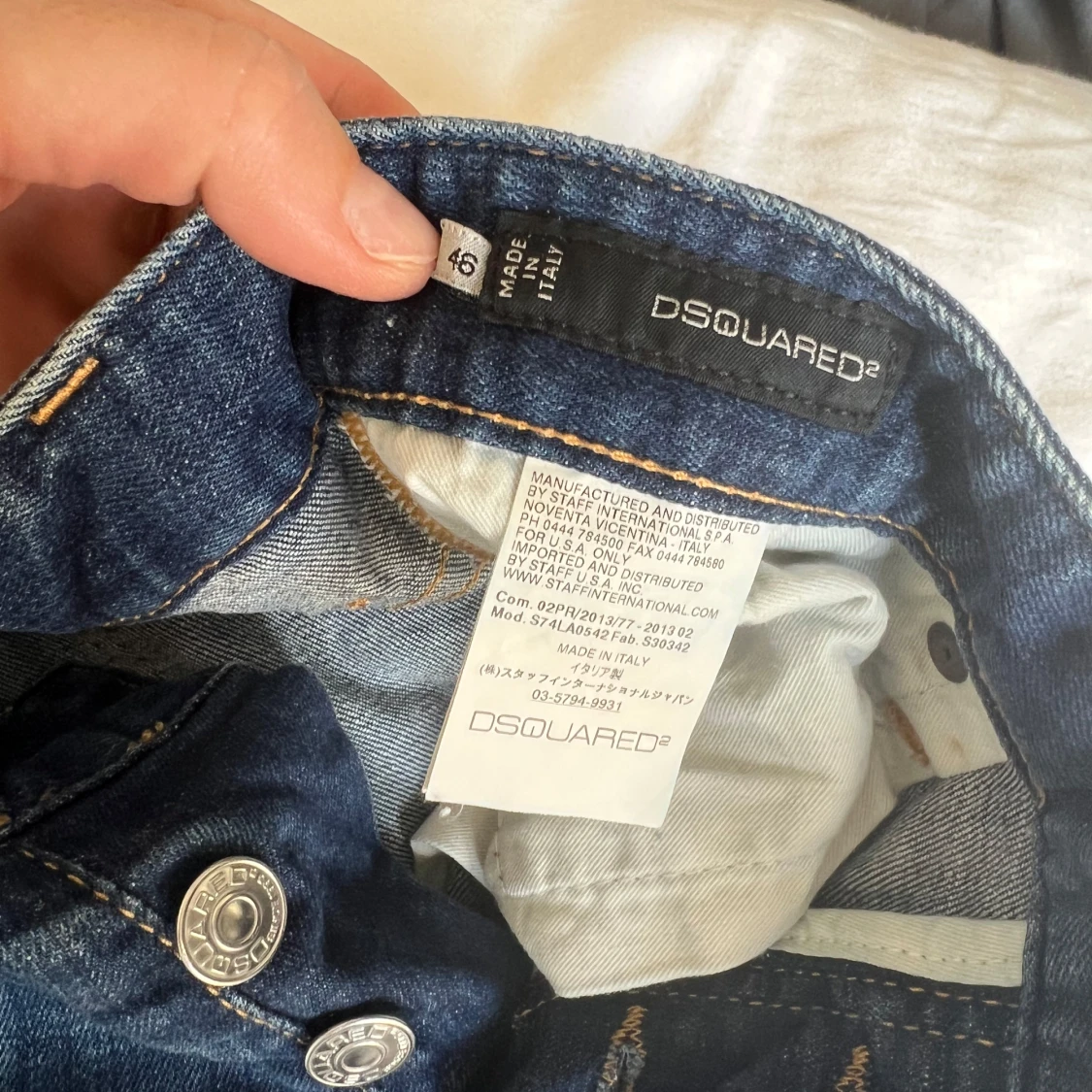 Dsquared2 blå distressed jeans - 1