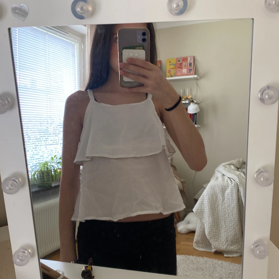 Vit volang-linnetopp från United Colors of Benetton