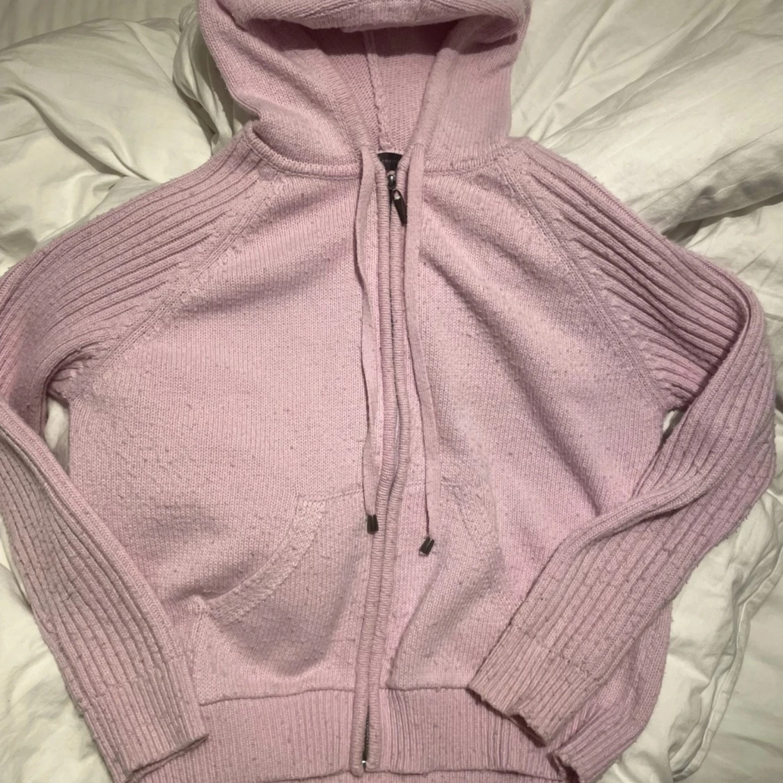 Rosa stickad kofta  - 1