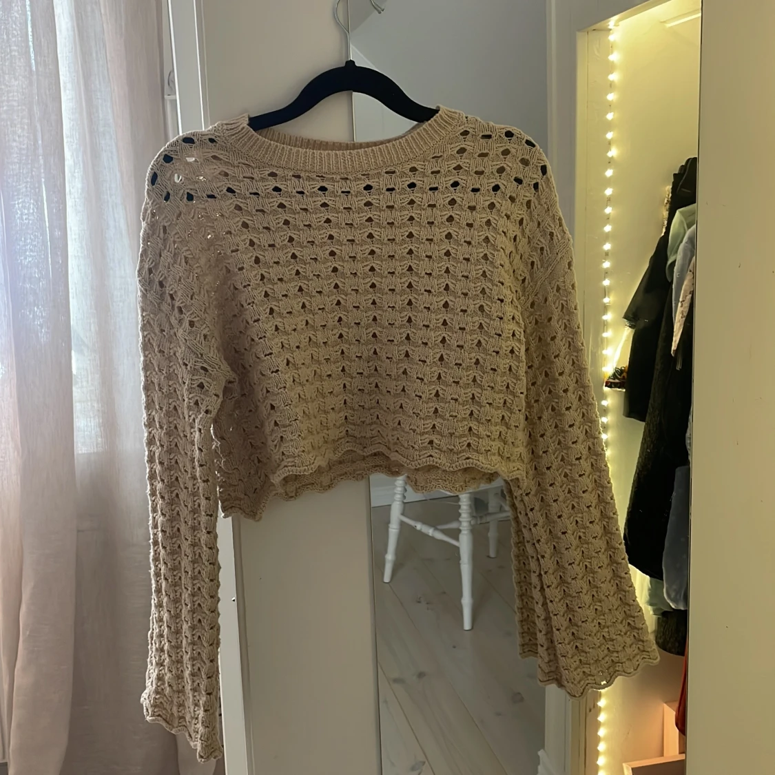 Beige stickad tröja från Zara - 1