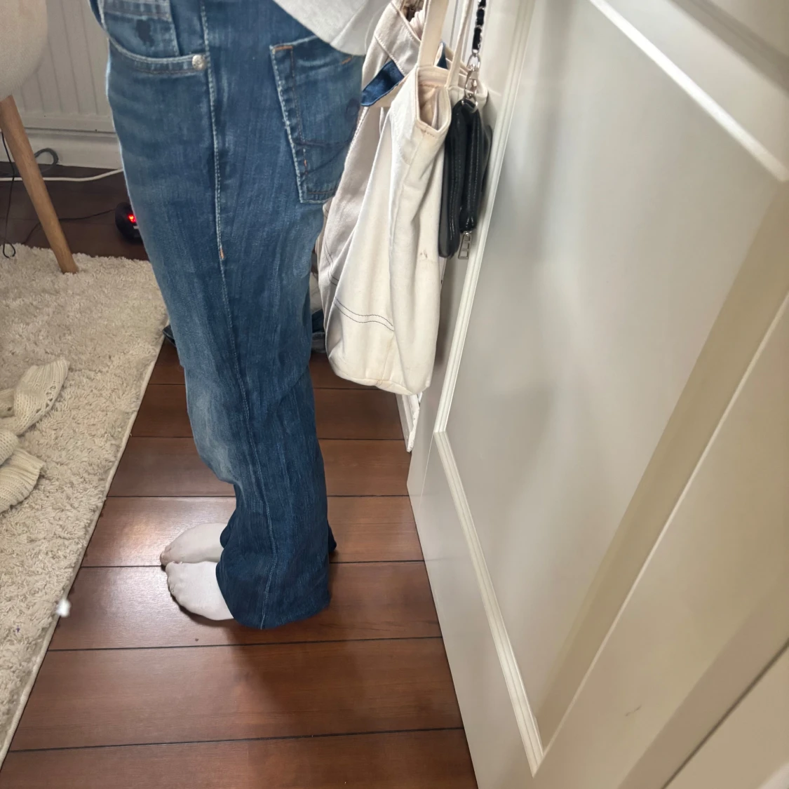 Blå jeans med bootcut - 1