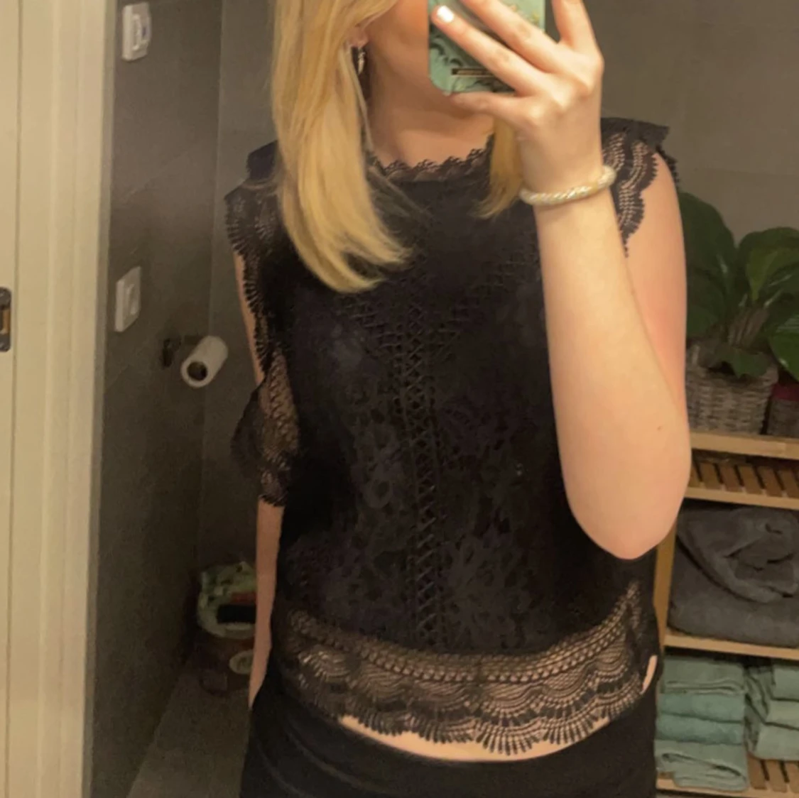 Svart spetsblus - 2