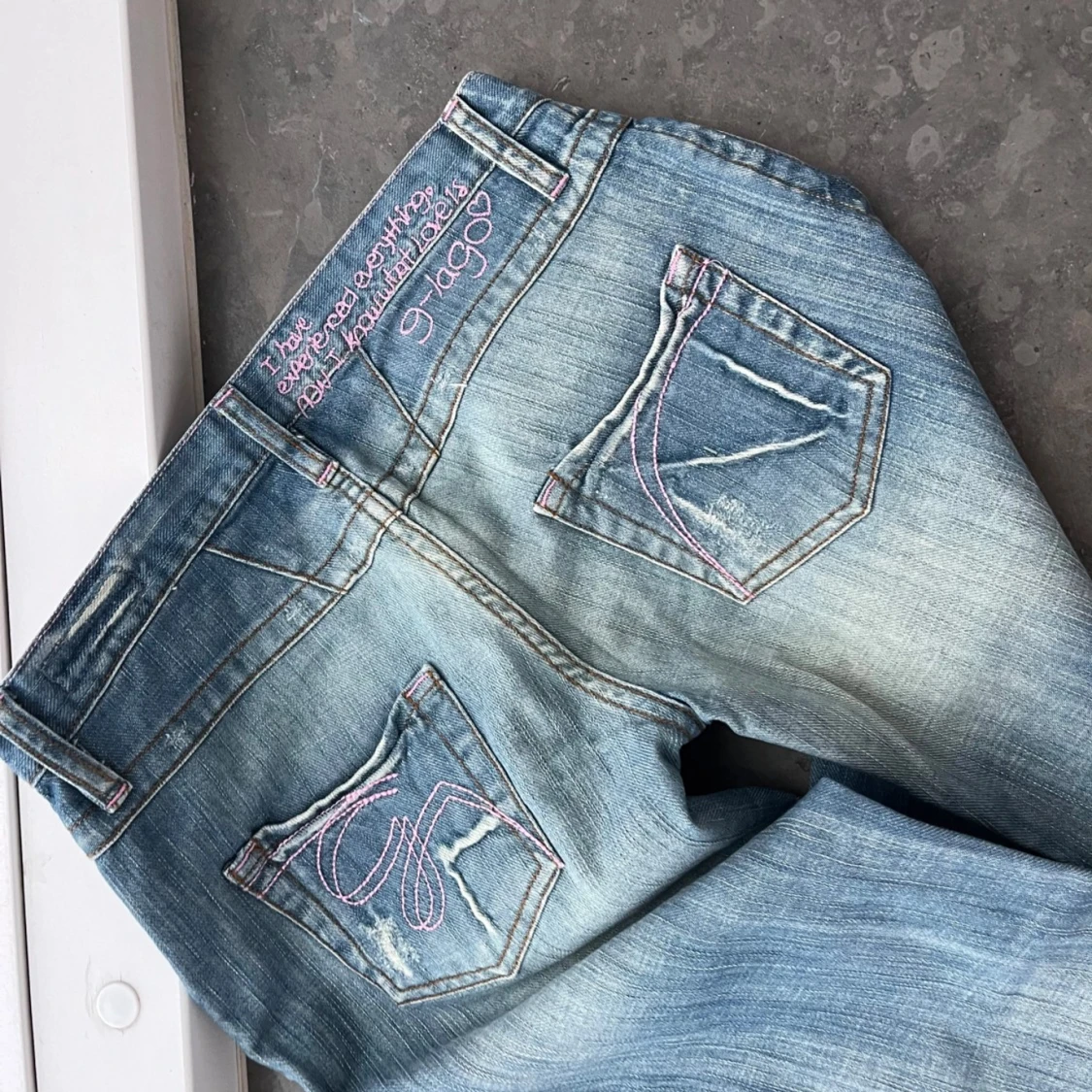 Bootcut ljusblå jeans  - 2