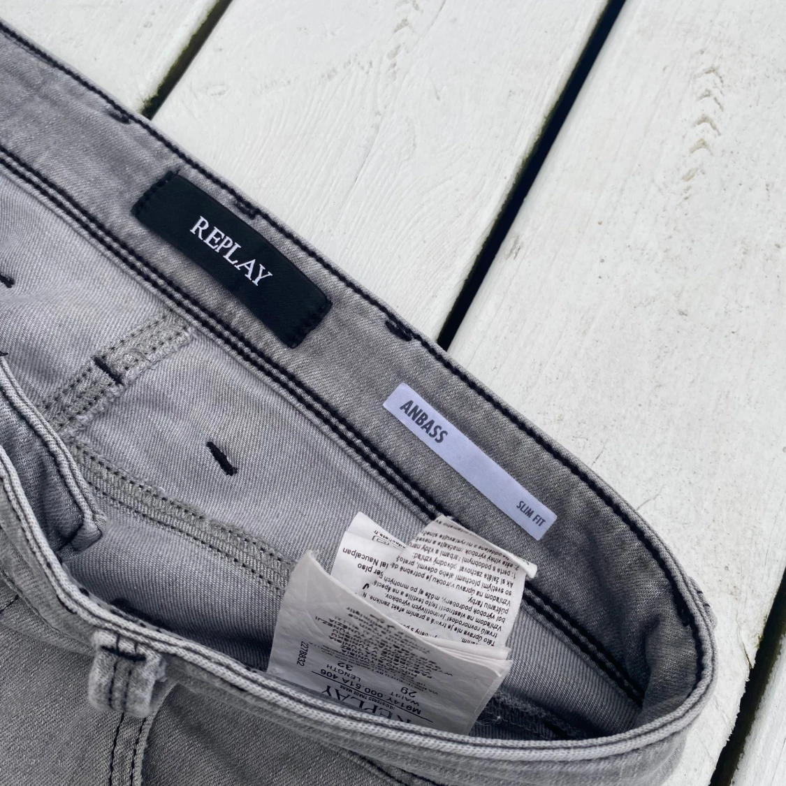 Replay Anbass grå slim jeans - 3