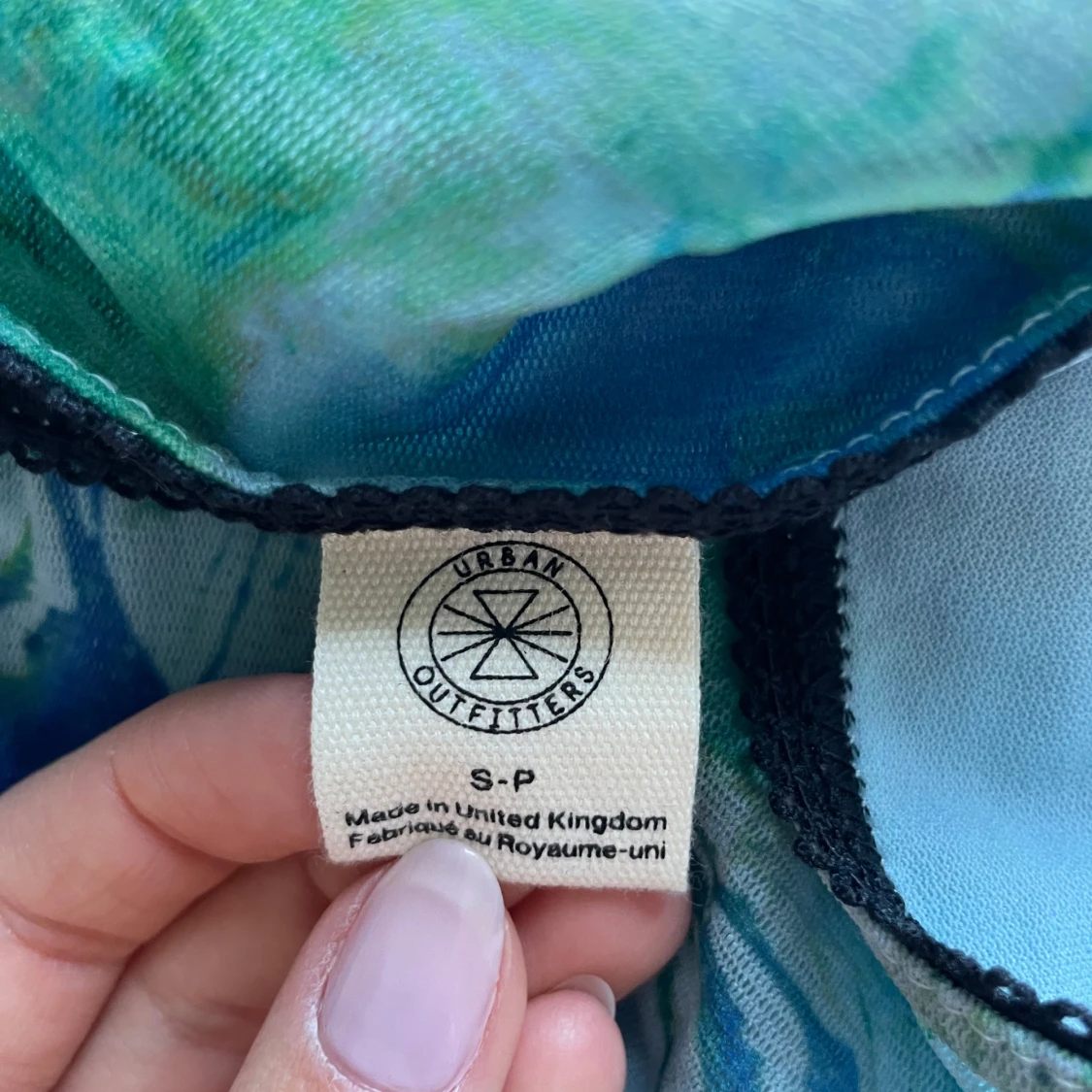 Blågrön mönstrad minikjol Urban Outfitters - 2