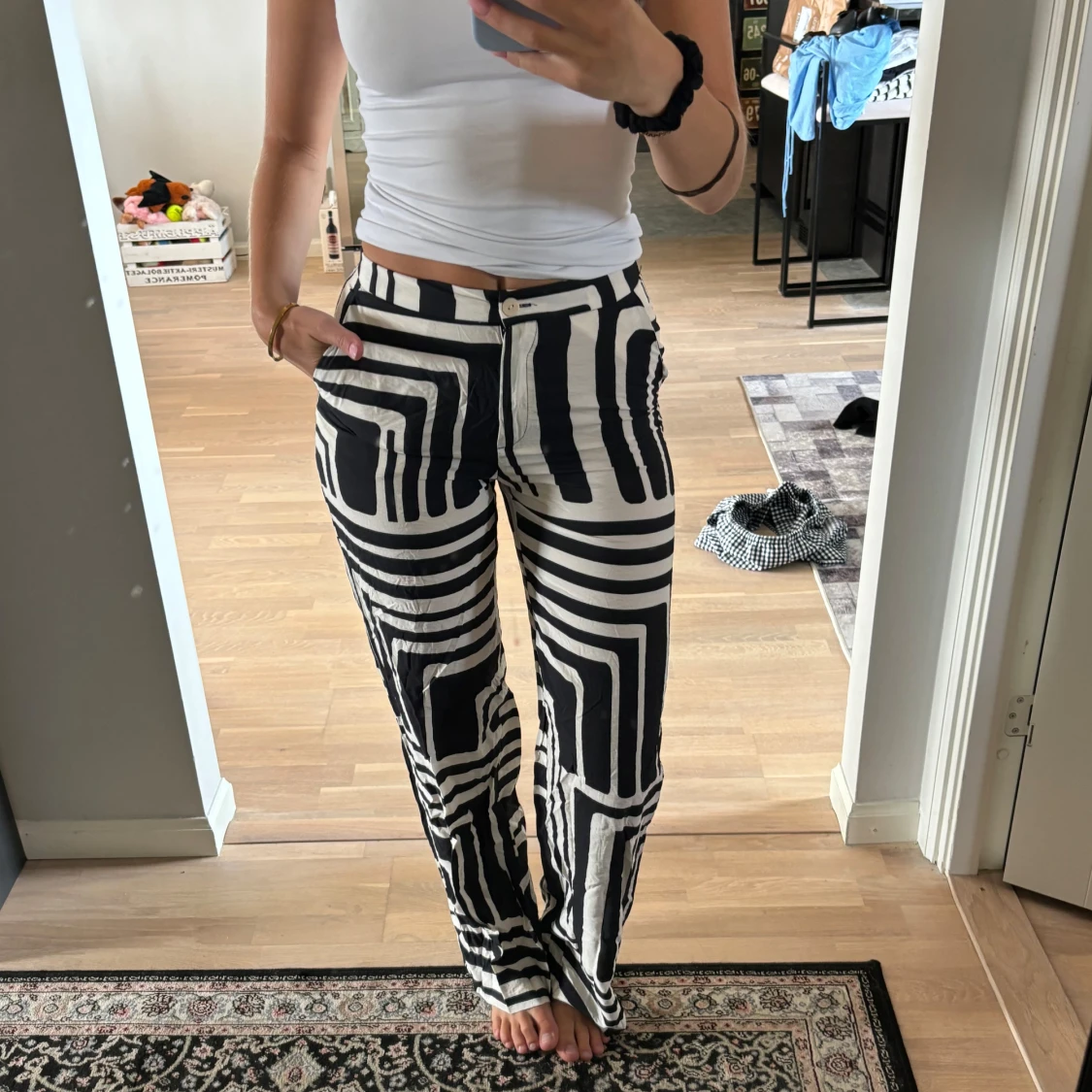 Mönstrade kostymbyxor