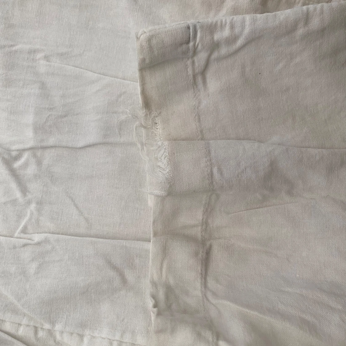 Vita linnebyxor med raka ben - 2