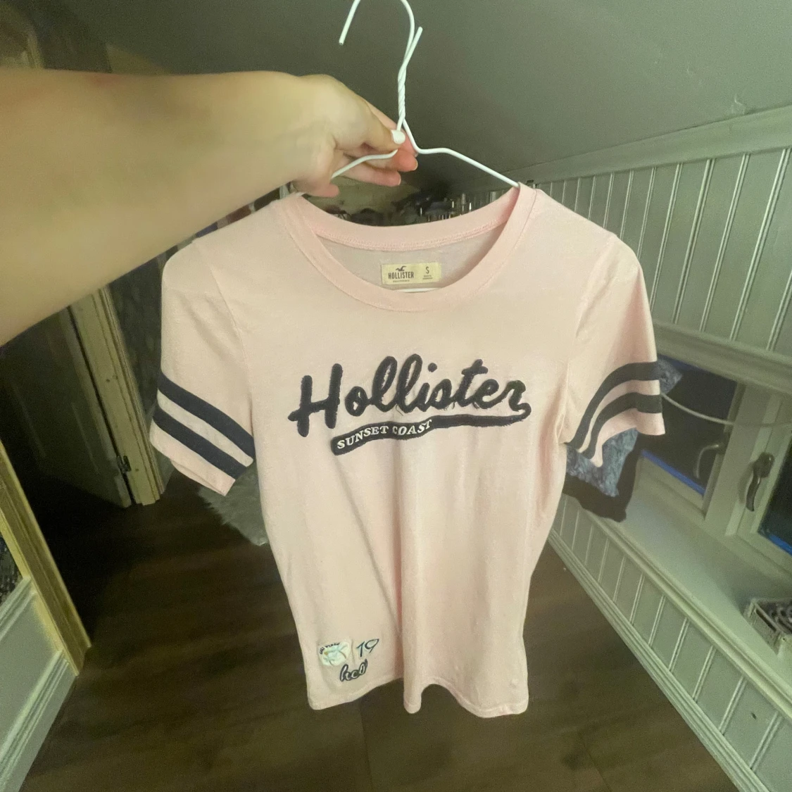 Rosa Hollister t-shirt med tryck - 1