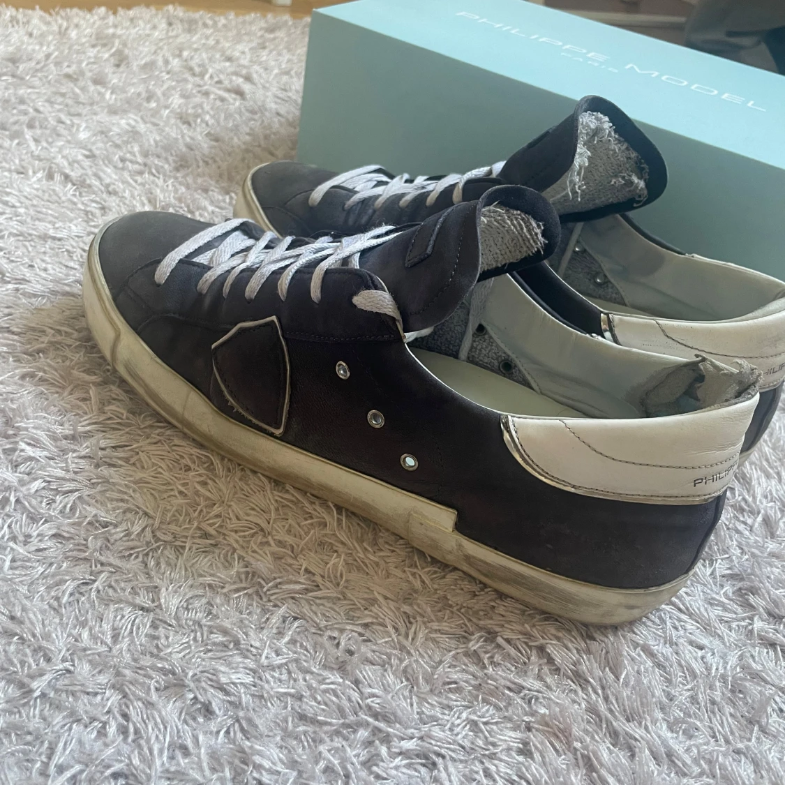 Philippe Model svarta sneakers i skinn - 3
