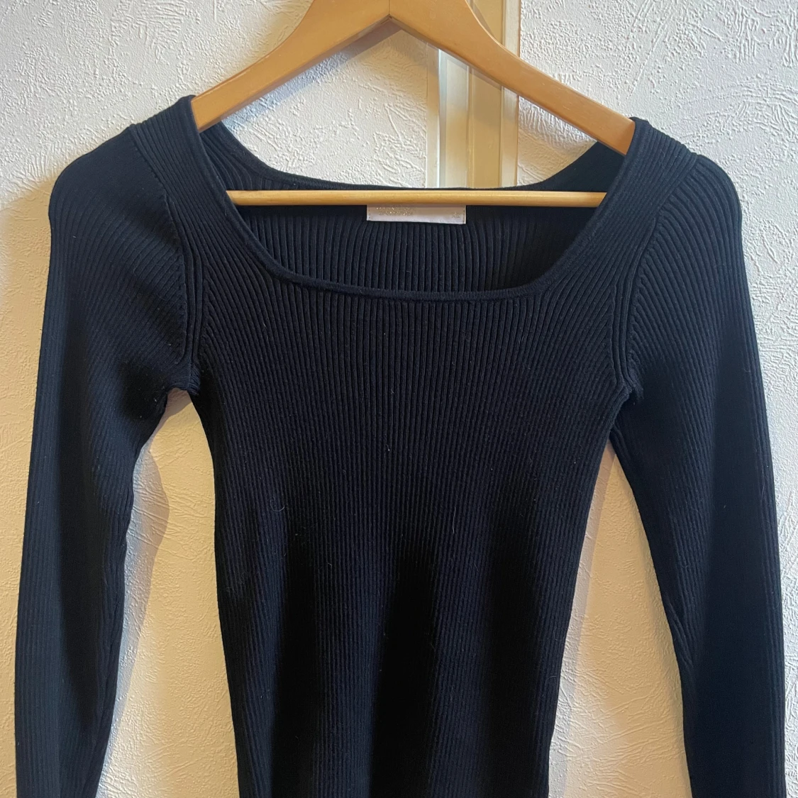 Svart ribbad topp!! - 1