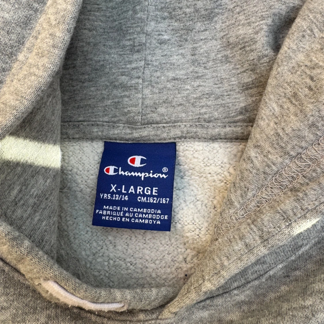 Grå Champion hoodie  - 1