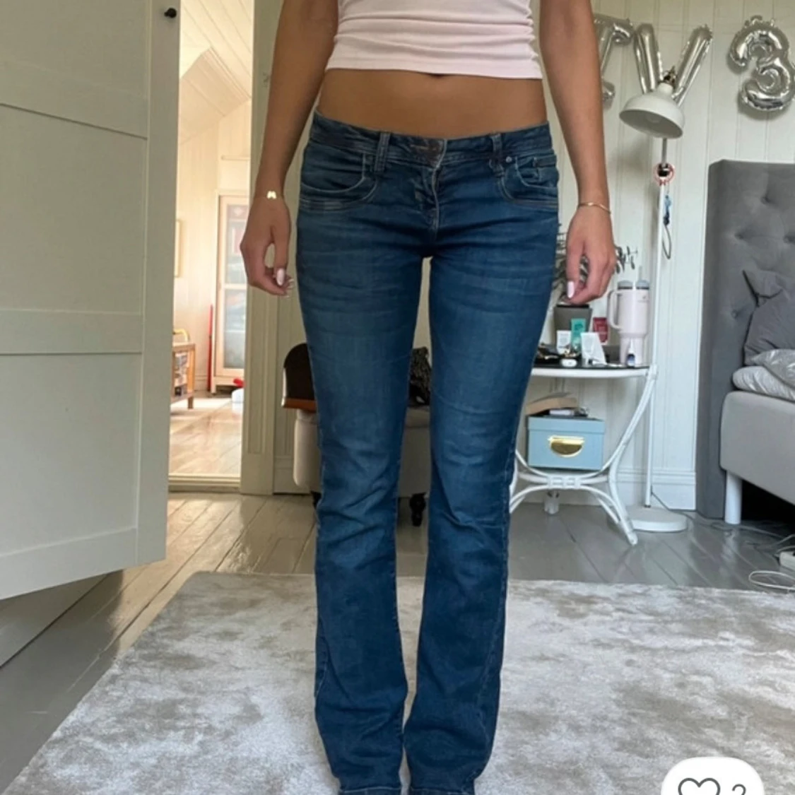 Blå bootcut jeans från LTB, lågmidjade 