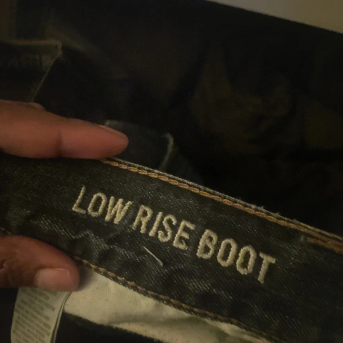 Blå low rise bootcut jeans - 2