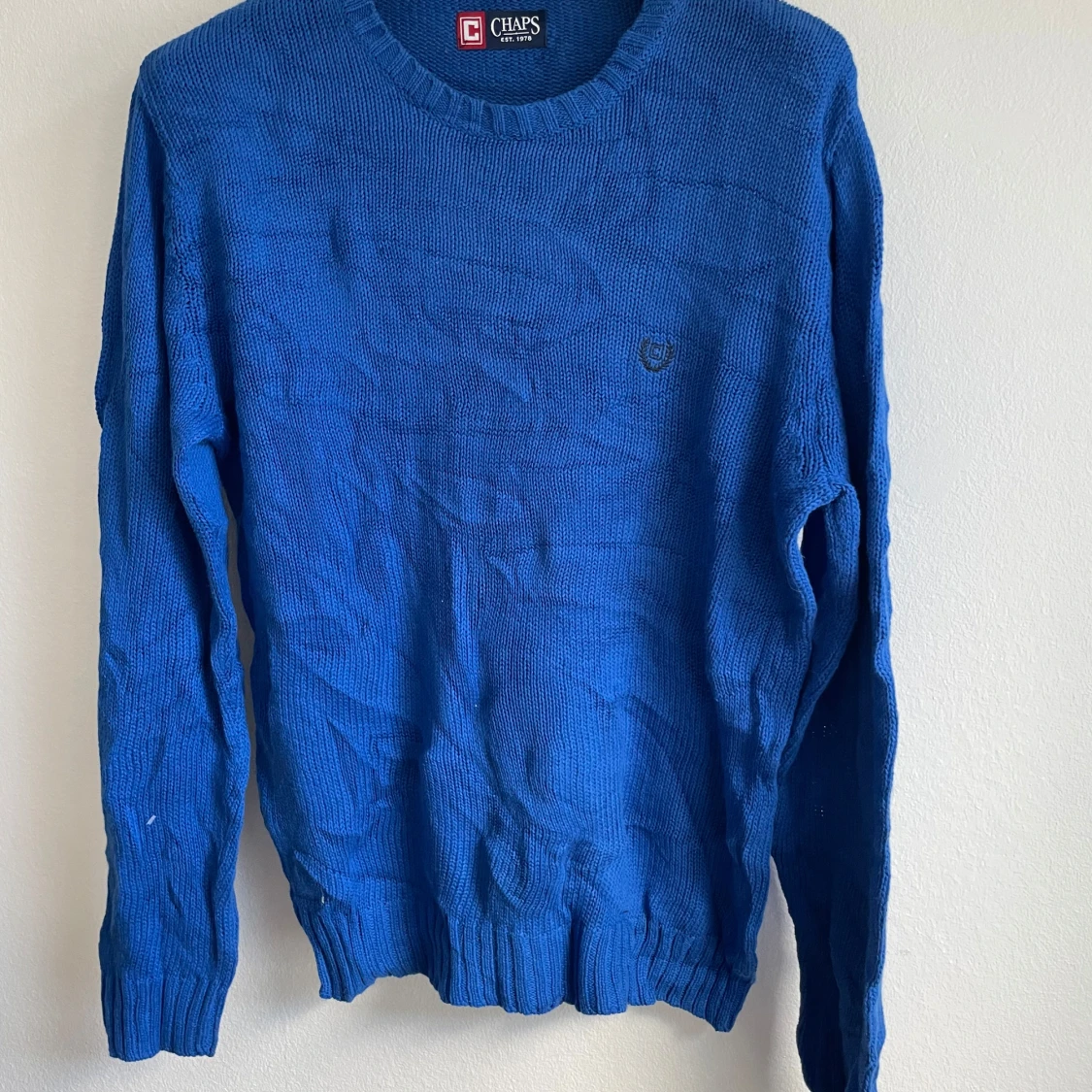 Blå stickad tröja från Chaps