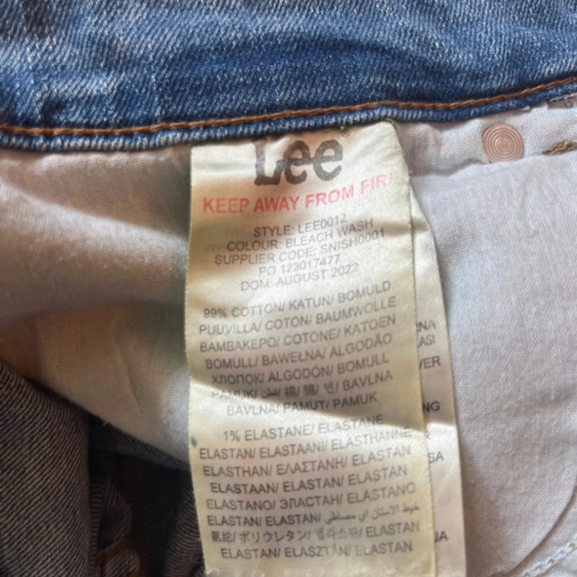 Blå Lee jeans straight fit 14-15Y - 3