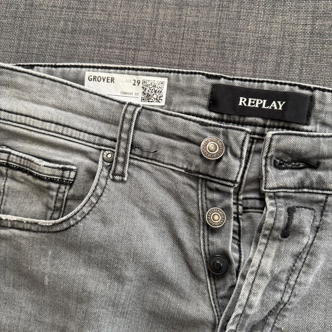 Replay Grover grå jeans straight fit - 2