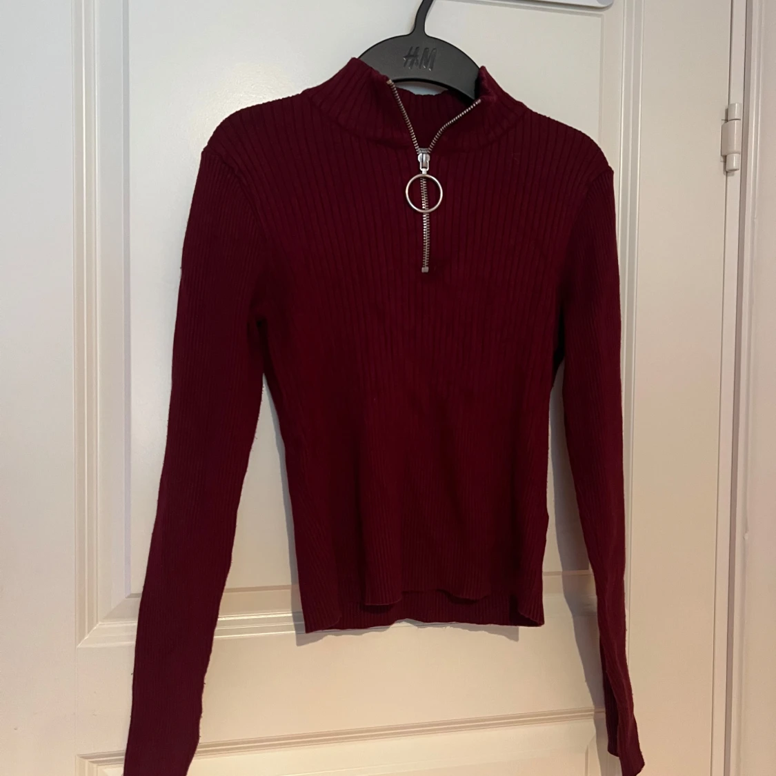 Långärmad stickad topp - 1